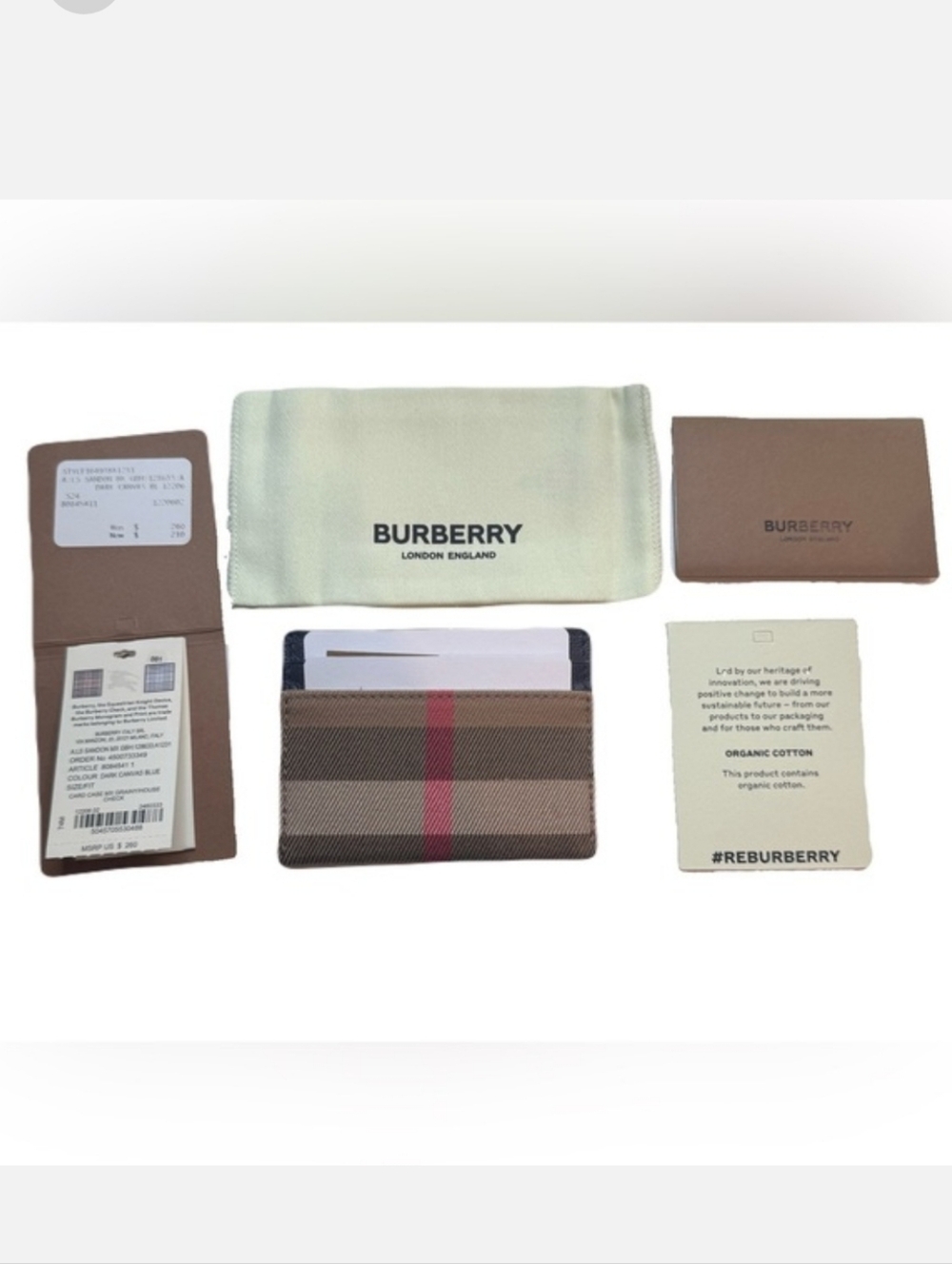 Burberry Nova Check Canvas Card Holder - Picture 2 of 8